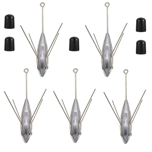 5 Pcs Sputnik Sinker Fishing Weights Lead Surfing Casting Spider Sinkers Long Tail Fishing Equipment for Catfish Saltwater Beach Sand Ocean (3oz - 5pcs)