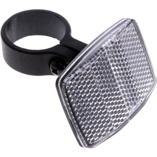 Bike Reflectors and Safety Light Set - High-Intensity Prismatic Reflective Strips with Seatpost Mounts, (White)