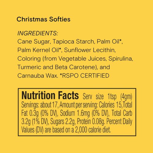 Christmas Softies Natural Sprinkles by Supernatural, Made in USA, No Artificial Dyes, Soy Free, Gluten Free, Vegan, 3 OZ