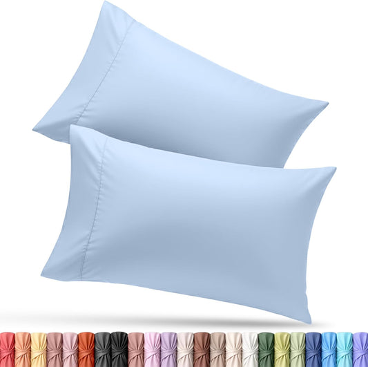 Utopia Bedding Queen Pillow Cases - Soft Brushed Microfiber - Fade Resistant | 20 x 30 Inches, Ice Blue - 2 Pack