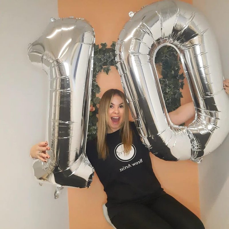 Silver Number 10 Balloon 40 inch, 10 Number Balloons, 10th Silver Birthday Decorations for Girls Boys Kids, 10 Year Old Silver Party Supplies