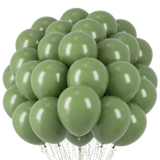Voircoloria Sage Green Balloons, 66pack 12inch Olive Green Latex Party Balloons for Baby Shower, Graduation, Wedding, Birthday, Bridal Shower, Anniversary Party Decorations