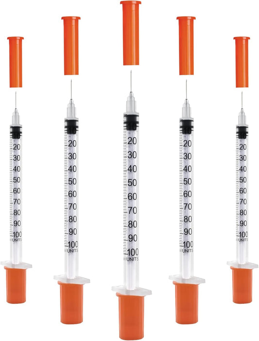 U-100 Syringes - 1cc 31g 5/16" (8mm) - Individually Wrapped, Pack of 20