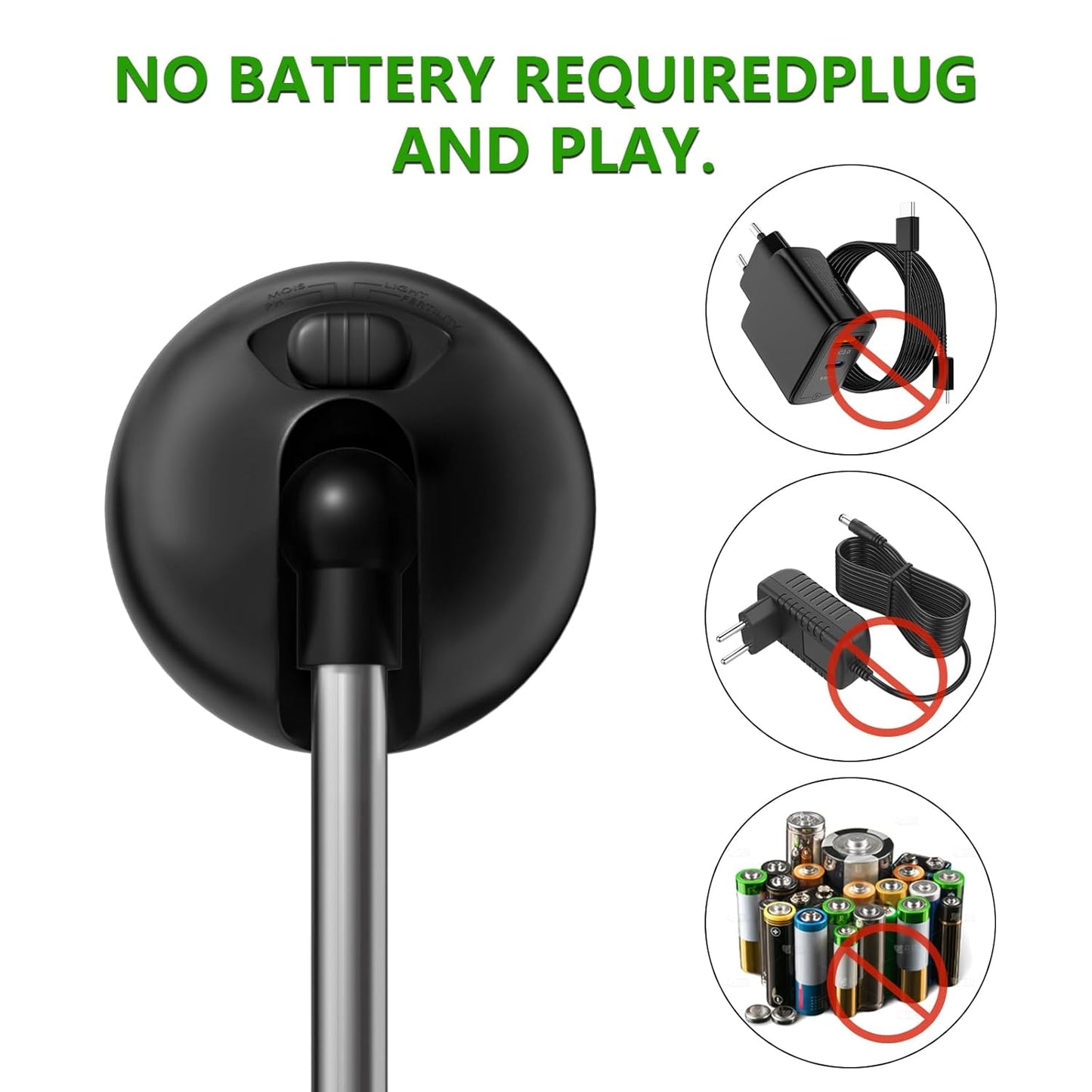 Skiennix 4-in-1 Soil Tester - Battery-Free PH, Moisture, Light & Fertilizer Meter for Garden & Lawn