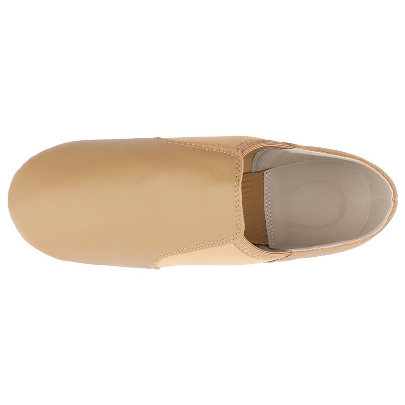 Linodes (Tent Leather Upper Jazz Shoe Slip-on for Women and Men's Dance Shoes Brown 6M