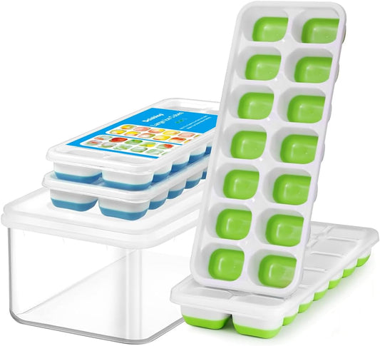 Silicone Ice Cube Trays by [Brand Name] - Easy Release, Spill-Resistant, BPA-Free | Perfect for Cocktails & Baby Food