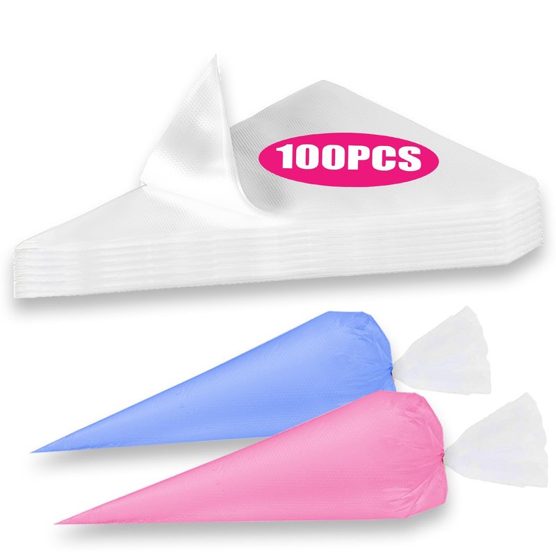 Piping Bags, Pastry Bags 18 Inch 100pcs, Disposable Icing Piping Pastry Bags For Cookie/Cake Decorating Supplies, Anti Burst And Non-Slip Thicken Cake Decorating Bags