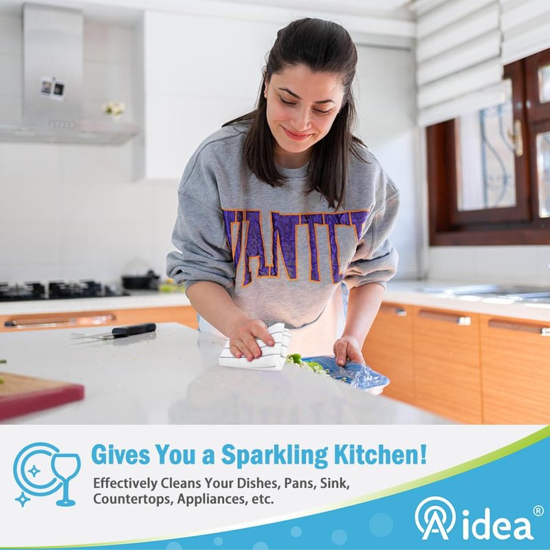 AIDEA Kitchen Towels, Absorbent Dish Cloth for Kitchen, Soft Dish Towels for Home, Multi-Purpose Cloths for Household Cleaning and Drying-8PK, 12”x12”