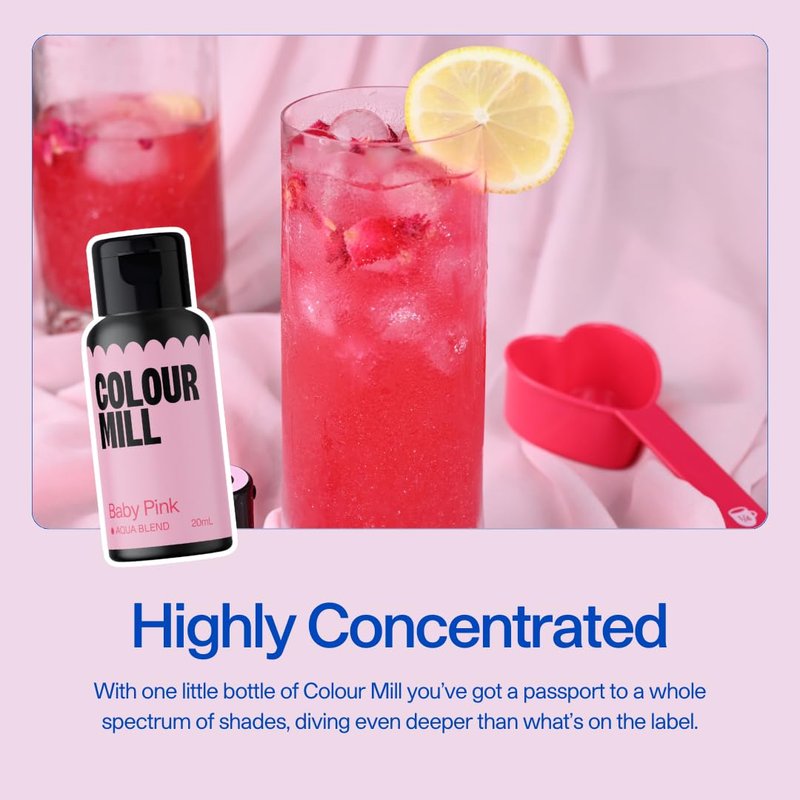 Colour Mill Botanical Pack Aqua Blend Water-Based Food Coloring, 20 Milliliters Dusk, Latte, Lilac, Olive, Rose & Sage