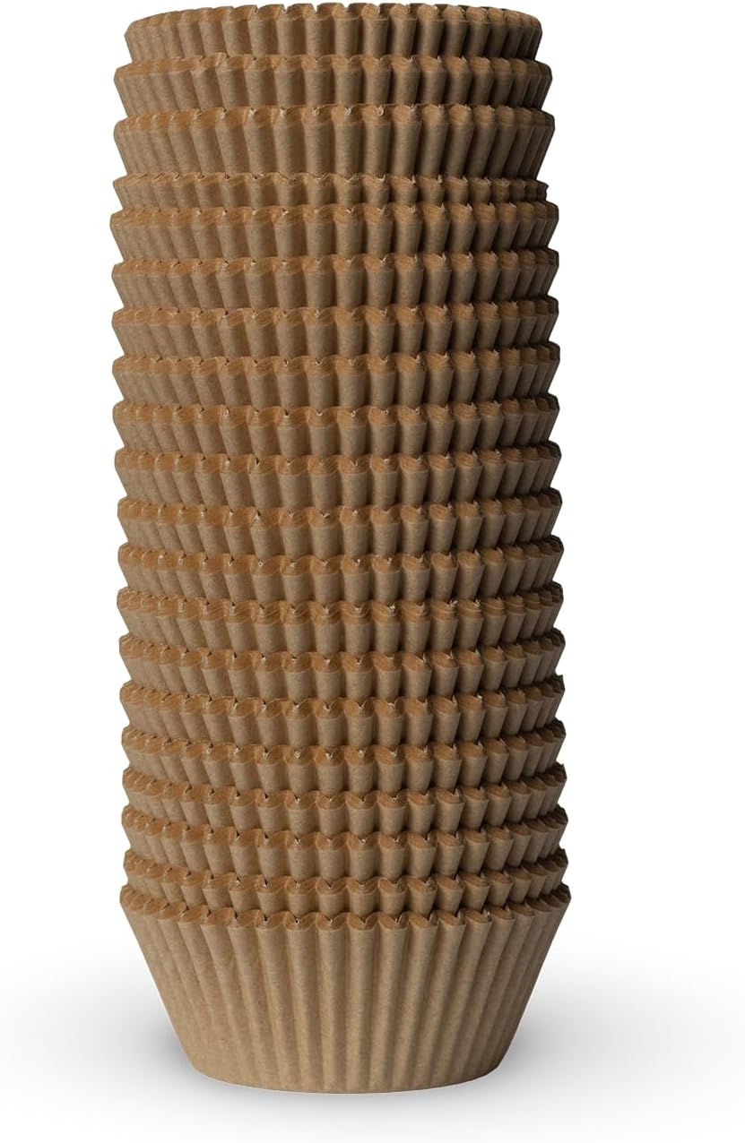 Regine Switzerland 200 Paper Cupcake Liners - Grease Proof Muffin Baking Cups | Brown Food Grade Containers