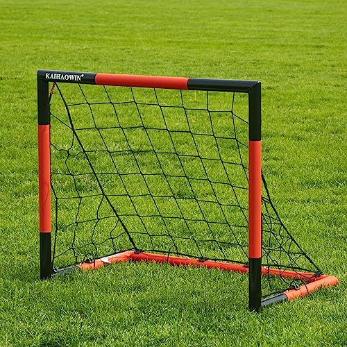 KAIHAOWIN Soccer Goal 3'x2.5'|6'x4'|8'x6'|10'x6.6'-Steel Frame Goal Post All Weather Soccer Net-Quick Assembly Training Sports Soccer Goals for Backyard Indoor Outdoor-Heavy Duty Metal Soccer Goals