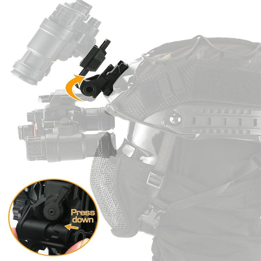 Night Vision Mount,NVG Tactical Helmet Mount, for L4g24 NVG， Plastics(Black)