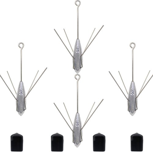 Gefischtter Sputnik Sinker Fishing Weights Lead Fishing Equipment Long Tail Surfing Casting Spider Sinkers for Catfish Saltwater Beach Sand Ocean (3oz - 4pcs)