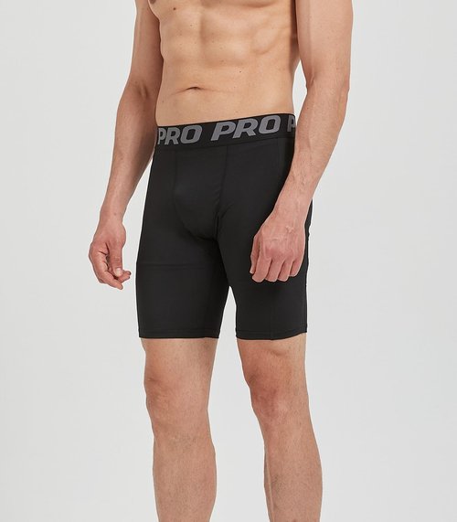 DANI CHINS Men's Athletic Compression Shorts Sports Running Workout Gym Underwear Boxer Shorts with Pockets(Black,White,M)