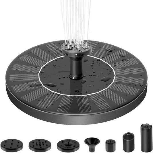 Skiennix Solar Fountain - 1.4W Solar Powered Garden Water Pump with 6 Nozzles | Floating Bird Bath Decor