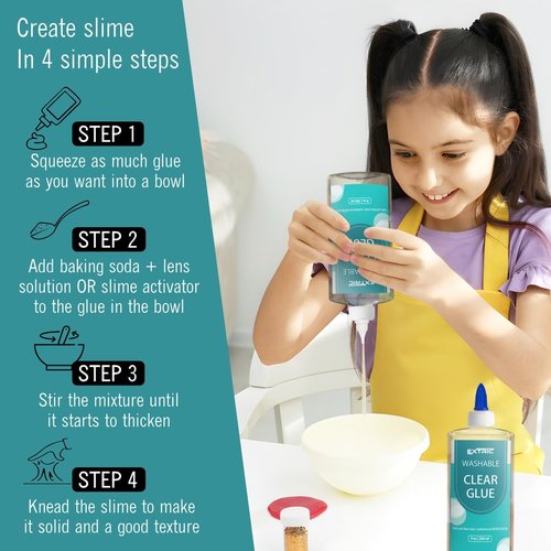 Clear Glue by Elmer's - Washable Liquid Glue 9 Ounces, Perfect for Slime and Art Projects | Non-Toxic, Dries Clear