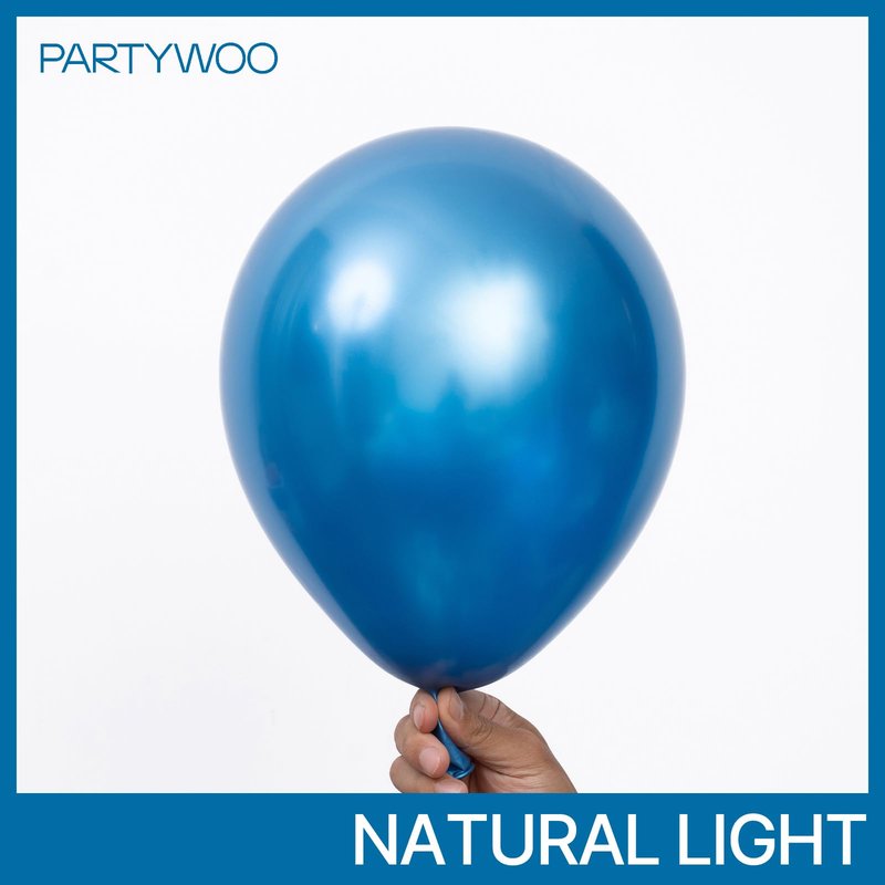 PartyWoo Metallic Blue Balloons 50 pcs 12 Inch Chrome Blue Latex Helium Balloons for Graduation Wedding Baby Shower Engagement Wedding Gender Reveal Birthday Party Decorations Blue-G106