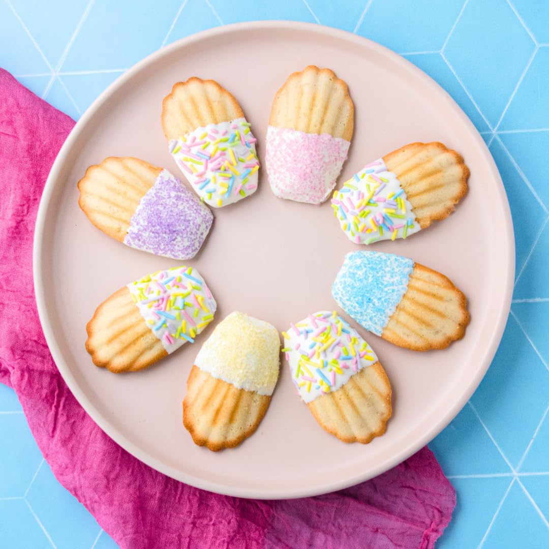 Sweets Indeed Dye-Free Pastel Sprinkles - Edible Cake Decorations in Yellow, Blue, Purple & Pink | 2.75 Ounces