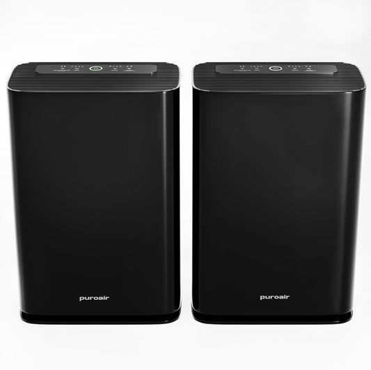 PuroAir 400 HEPA Air Purifiers - Quietly Filters 99.9% of Pollutants | Covers 2,000 Sq Ft (2 Pack)