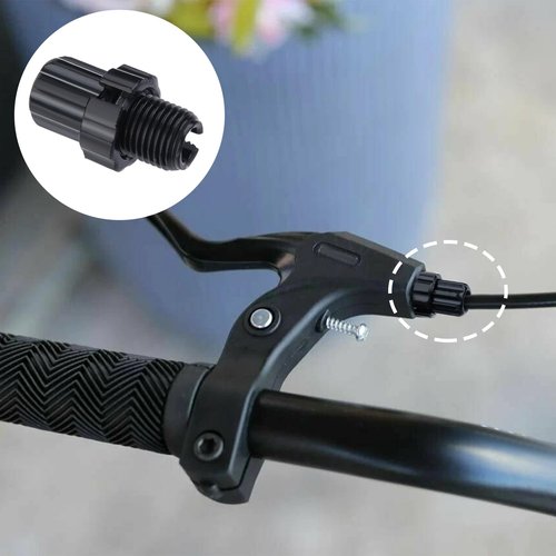 HINZIC 8Pcs M10 Bike Brake Cable Handle Lever Adjuster Screws 10mm Aluminum Alloy Bicycle Brake Lever Fastener Adjustering Bolt Parts Black Accessories for Mountain Bike