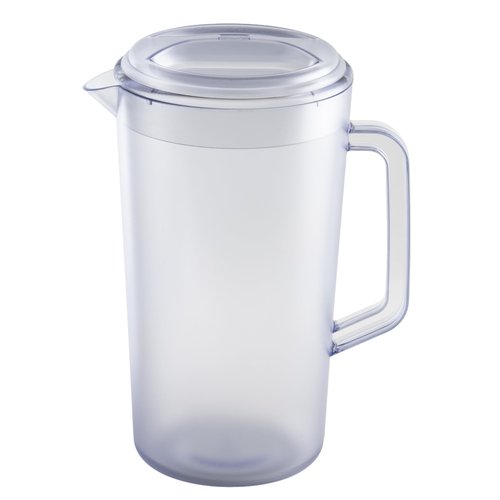 G.E.T. Heavy-Duty 1 Gallon Plastic Pitcher with Lid, Clear, BPA Free