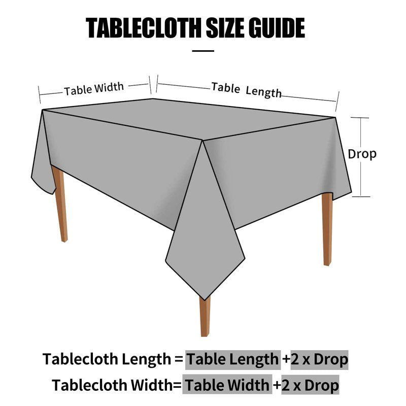 Smiry Rectangle Table Cloth, Waterproof Heavy Duty Vinyl Tablecloths, Wipeable Washable Table Cover for Kitchen and Dining Room (Black, 52" X 70")