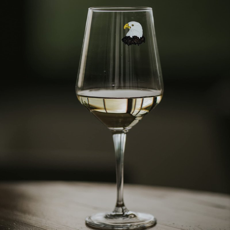 Simply Charmed Northwoods Wine Glass Charms - Wild Animal Magnetic Drink Markers for Lake House, Cabin, Camping and more