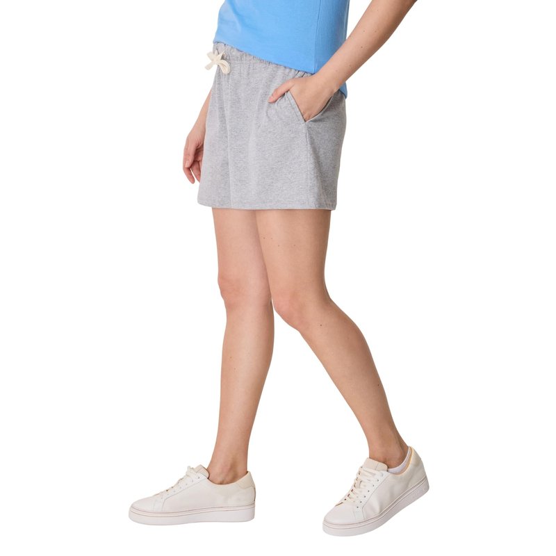 Essential Drawstring Shorts, Cotton Shorts for Women, Adjustable Shorts Light Steel