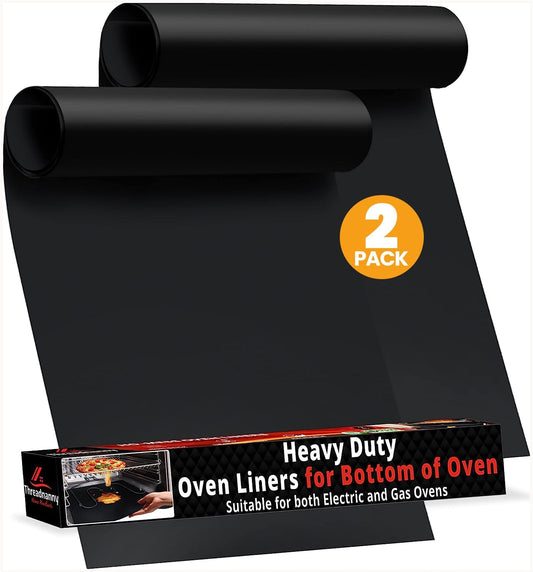 Skiennix Oven Liners | Heavy-Duty Non-Stick Mats - 17” x 25” | BPA & PFOA Free, Easy Clean & Heat Resistant - 2 Pack