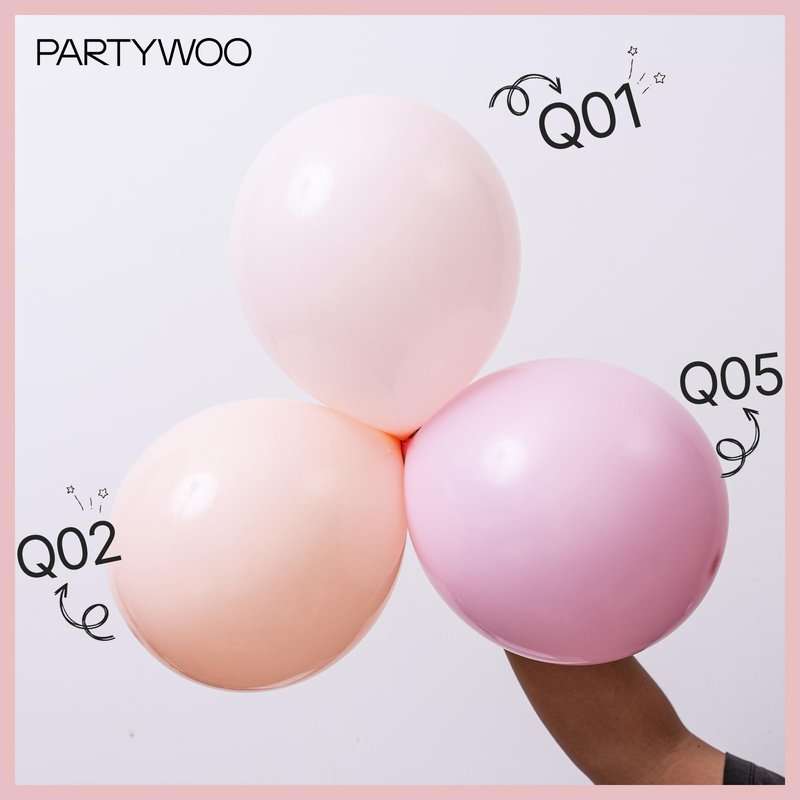 PartyWoo Pale Pink Balloons 100pcs 12 Inch Light Pastel Baby Pink Latex Helium Balloons for Birthday Engagement Bachelorette Baby Shower Easter Princess Butterfly Theme Party Decorations Pink-Q01