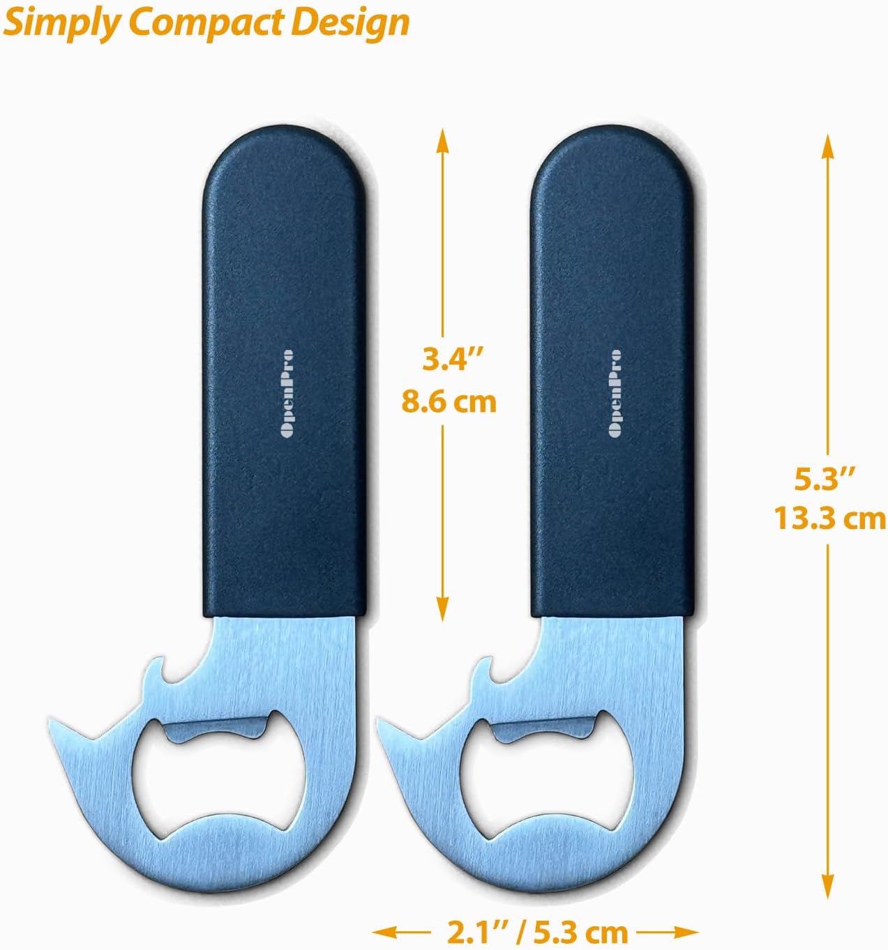 Skiennix Magnetic 2-IN-1 Can Opener & Beer Bottle Opener | Easy Use for Seniors & Arthritis - 2-Pack