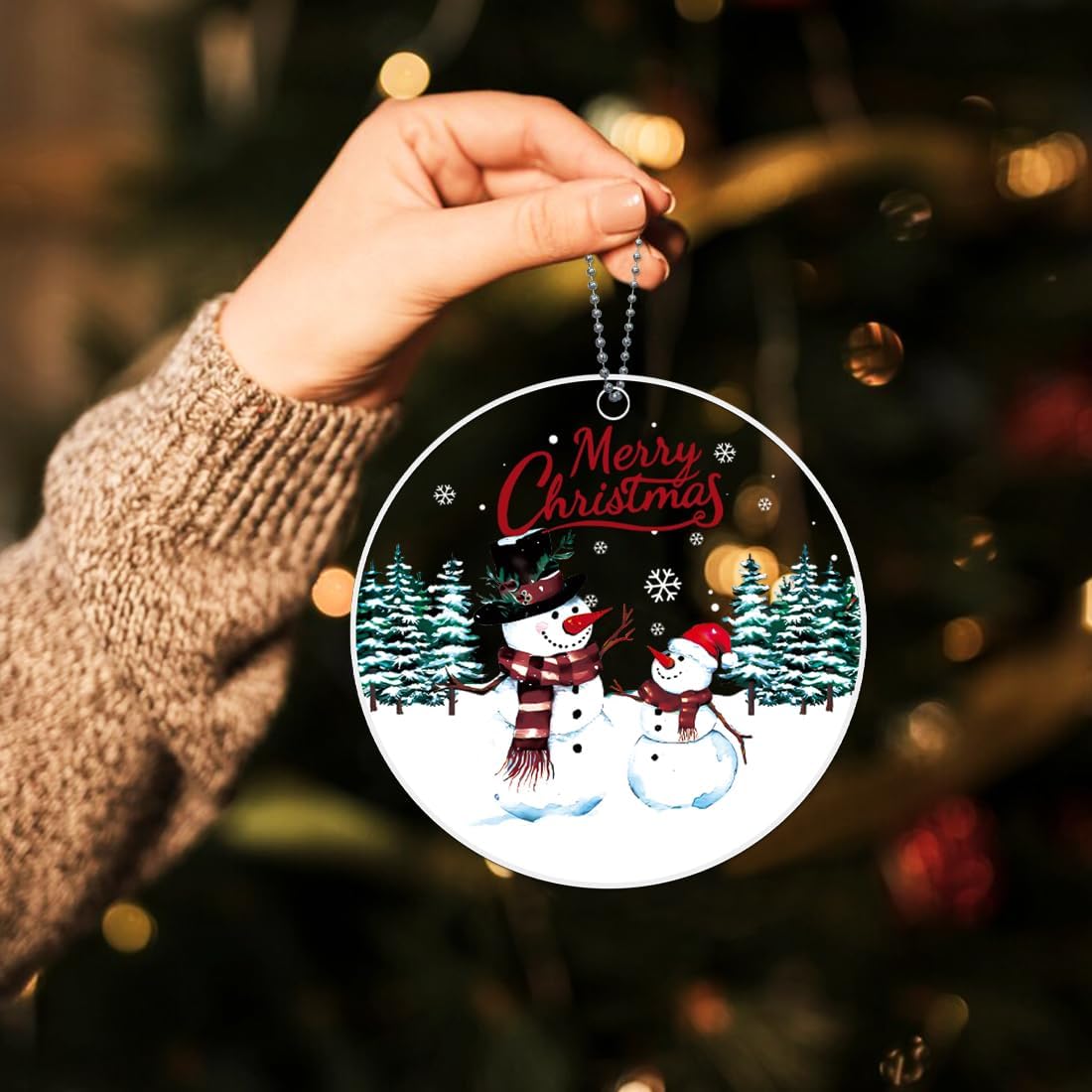 Snowman Christmas Ornaments 2025 - Unique Acrylic Decorations for Christmas Trees | Cute Gifts for Women