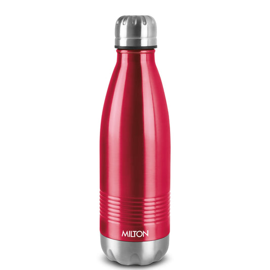 Milton Insulated Water Bottle 700 ml, (24 oz) Stainless Steel Double Walled Vacuum for 24 Hours Hot and Cold, Leakproof, BPA Free, Thermosteel Duo-DLX 750 Maroon
