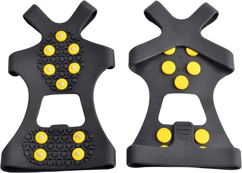 Ice Grips Traction Cleats for Shoes - Durable Slip-On with 10 Steel Studs, Extra Studs Included
