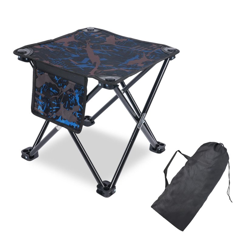 VOLIXOD Folding Portable Camping Stool for Adults, Lightweight Collapsible Stool for Outdoor Footrest Fishing Hiking Gardening and Beach with Carry Bag(400 LBS Capacity)