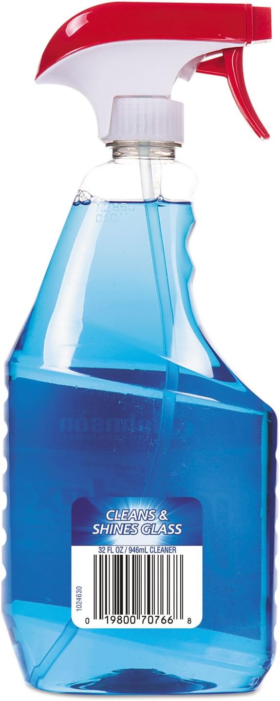 Windex Powerized Glass Cleaner - Ammonia-D Formula for Streak-Free Shine | 32 Oz Trigger Spray Bottle