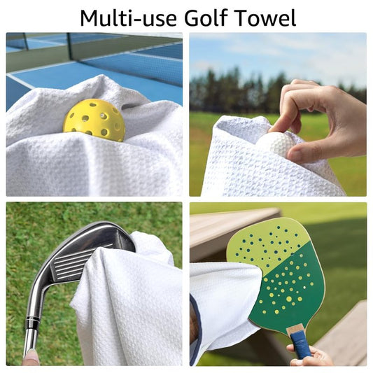 WUUCKOO Funny Golf Towel for Golf Bags with Clip, Golf Accessories for Women, Mothers Day Birthday Retirement Gifts for Mom Ladies Grandma Aunt Wife (Pink)