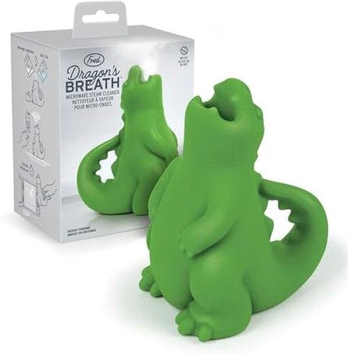 Genuine Fred Dragon's Breath Microwave Steam Cleaner - BPA-Free Silicone Design, Fun & Effective Kitchen Gadget