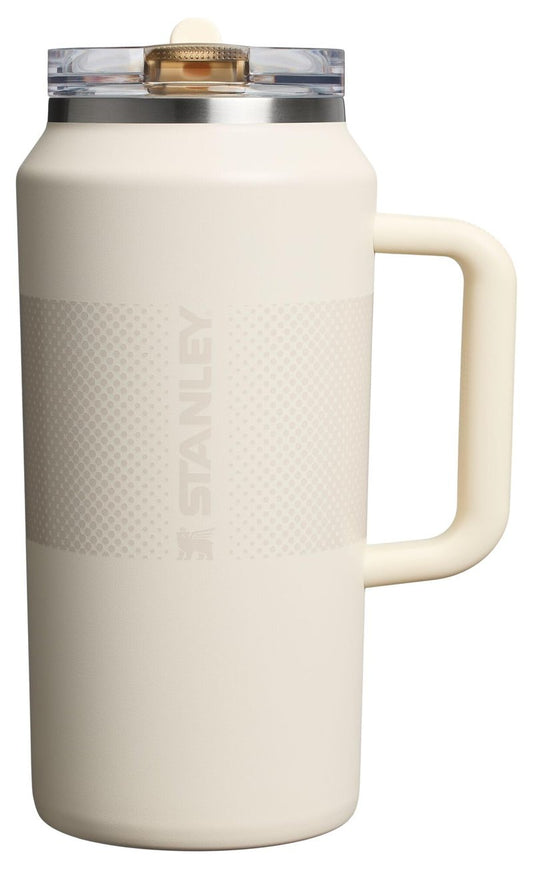STANLEY Quencher ProTour Flip Straw Tumbler with Leakproof Lid 64 oz | Built-In Straw and Handle | Large Capacity for Travel & Sports | Insulated Stainless Steel Cup | BPA-Free | Cream Fade