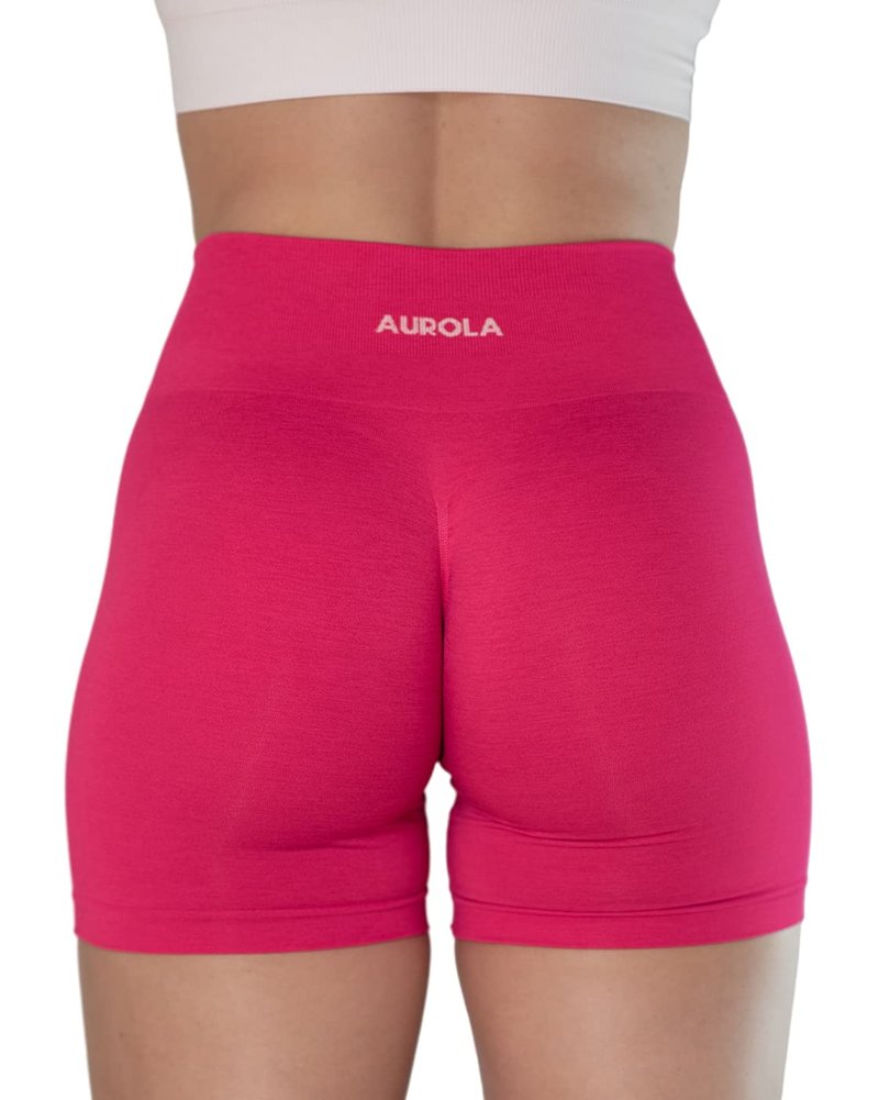AUROLA Intensify V2.0 Women's Workout Shorts Athletic Running Shorts, Seamless High Waist Sport Gym Yoga Shorts 3.6 Pink