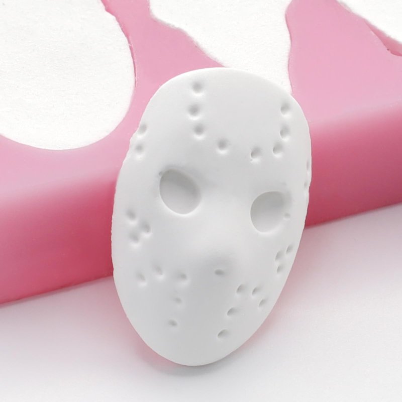 2 Pcs Halloween Chocolate Mold Pink Silicone Molds Halloween Theme Food Grade Chocolate Candy Moulds 3D Skull Scary Movie Characters Designs Homemade Prank Chocolate Mold for Halloween Party Decor