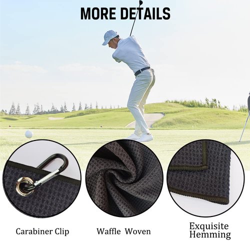 ERHACHAIJIA Yes I'd Have A Retirement Plan Embroidered Golf Towel with Clip. Funny Golf Accessories Gifts for Men Women Golfer Grandma Grandpa Mom Dad, Birthday Retirement