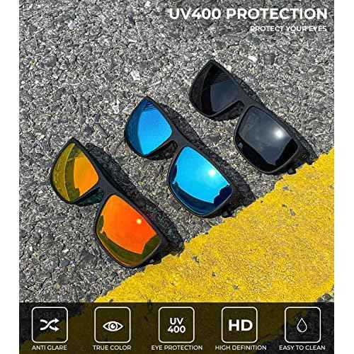 KALIYADI Polarized Sunglasses for Men, Lightweight Sun Glasses with UV Protection for Driving Fishing Golf