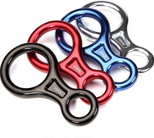 35KN Titan Figure 8 Belay Device - Heavy Duty Climbing Descender for Rigging
