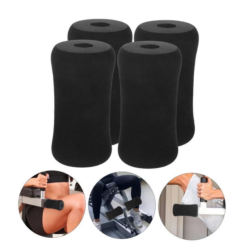 KICHOUSE Replacement Foam Foot Pads Roller Sleeves 4 Pcs Gym Exercise Equipment Covers Compatible with Leg Extension Machines 5.31X2.95X2.95In Fitness Accessories