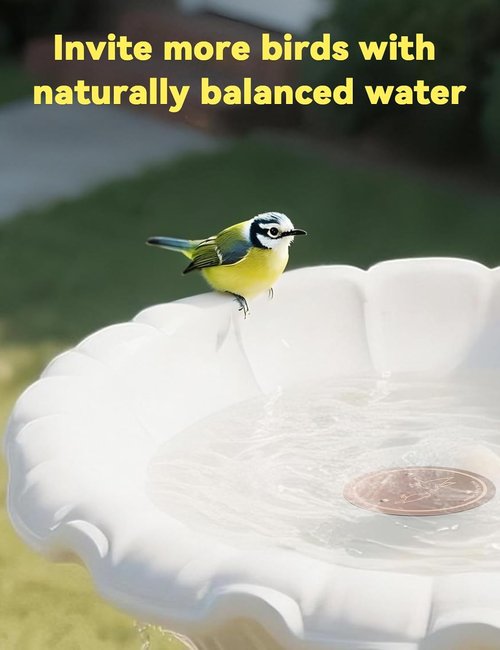 CNARIO Copper Disk for Bird Baths - 99.99% Pure Copper Cleaning Solution, 0.6mm Thick, All-Season Use