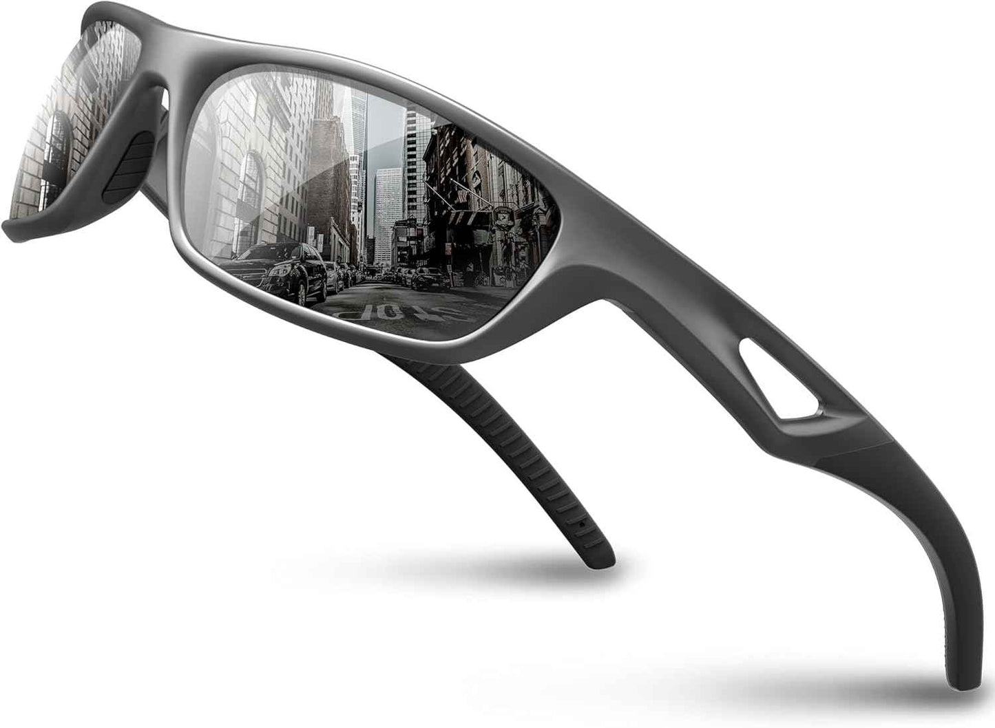 RIVBOS Polarized Sports Sunglasses for Men & Women - TR90 Frame for Cycling, Fishing, Running