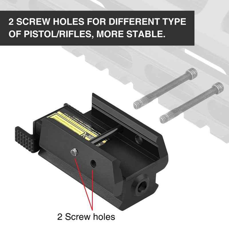 EZshoot Red Laser Sight Compatible with 20mm Standard Picatinny Rail for Pistol Handgun Gun Rifle