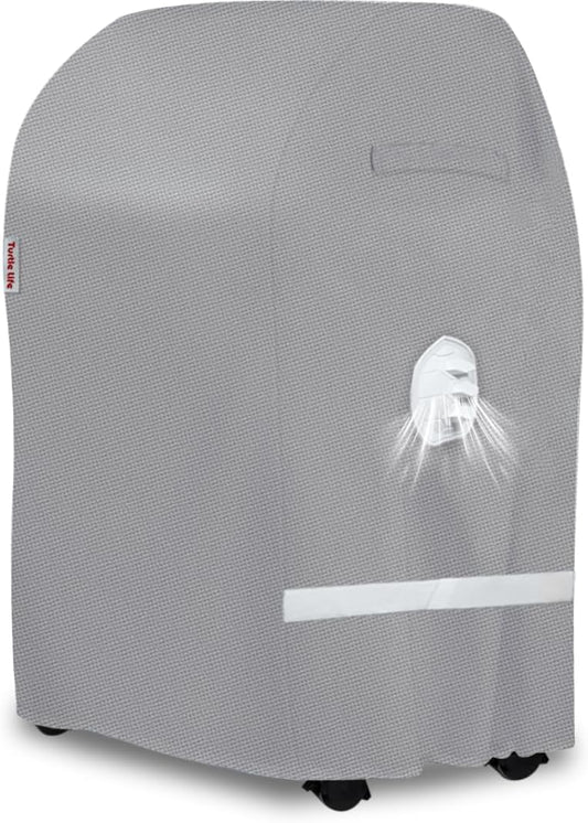 Turtle Life BBQ Grill Cover - Heavy Duty Waterproof 32 Inch for Weber Spirit & Char-Broil | Gray
