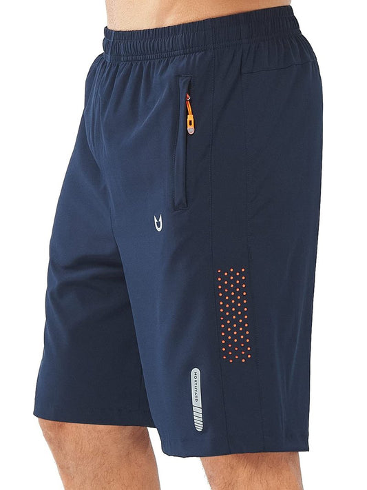 NORTHYARD Men's Athletic Running Shorts Gym Workout 7"/9"/5" Quick Dry Lightweight Sports Basketball Tennis 3 Zipper Pockets NAVY-9inch M